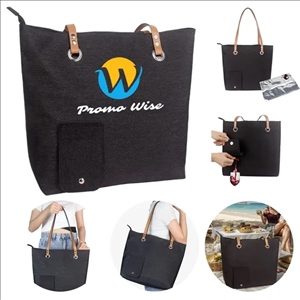 Stylish Functional Wine Tote Bag with Hidden Compartment